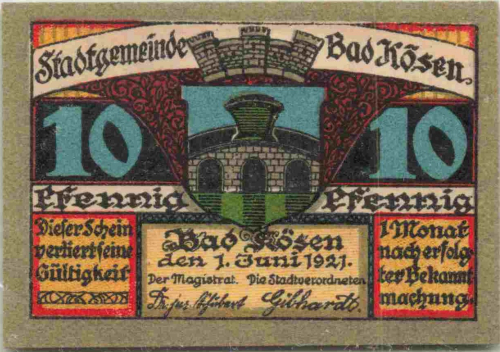 06628 Bad Kösen  Notgeld 10 Pfennige 1921