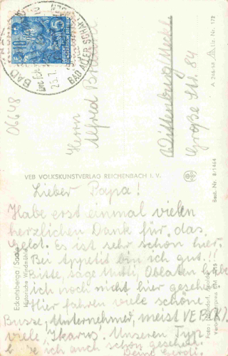 06648 Eckartsberga (Saale) Windmills – c. 1958