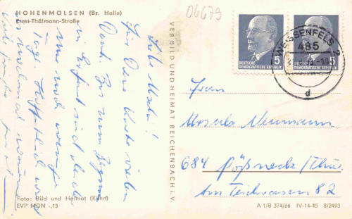 06679 Hohenmölsen Ernst-Thälmann-Strasse o 1968
