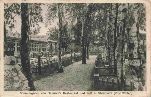 06766 Steinfurth Wolfen Heinrichs Restaurant o 1930