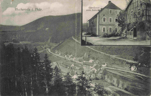 07338 Hockeroda Kaulsdorf Thüringen Gasthaus zum Bahnhof o 1911