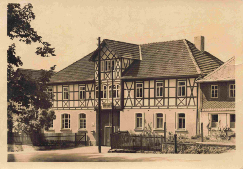 07338 Reitzengeschwenda Gasthaus Drei Linden Landpoststempel Hohenwarte via Saalfeld o 1958