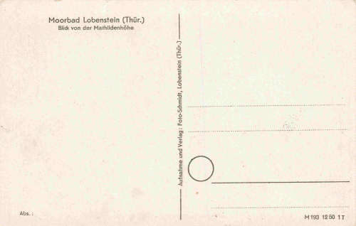 07356 Bad Lobenstein Totalansicht * um 1950