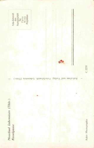 07356 Bad Lobenstein Koselgasse * um 1940