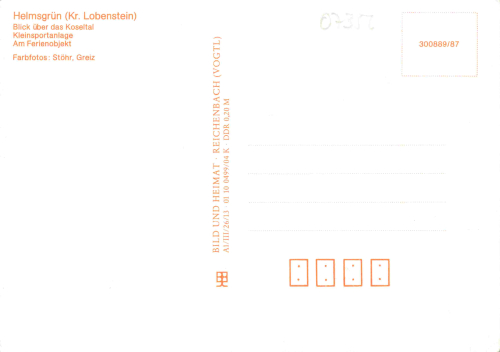 07356 Helmsgrün Bad Lobenstein Mehrbildkarte * 1987