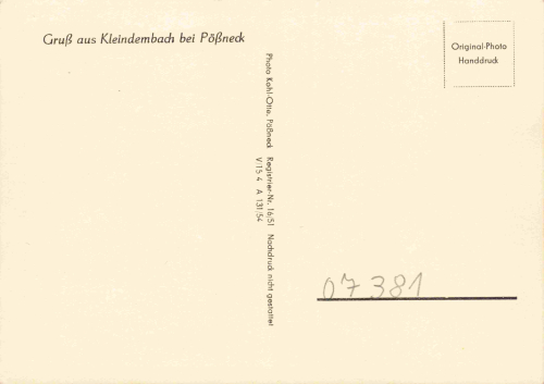 07381 Kleindembach Gasthof zum goldenen Stern * 1954