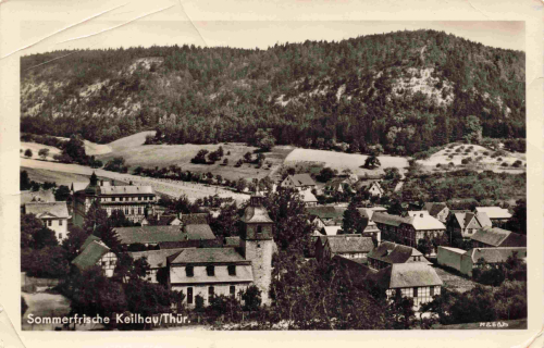 07407 Keilhau Rudolstadt Gasthaus zum Baropturm Landpoststempel o 1958