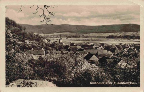 07407  Kirchhasel Totalansicht gebraucht um 1955