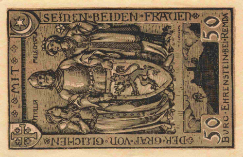 07407 Remda-Rudolstadt emergency money note, 50 Pfennig, 1921