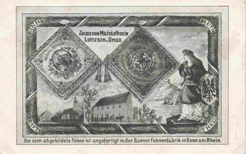 07554 Loitzsch Thüringen Gruss vom Militärverein o 1910