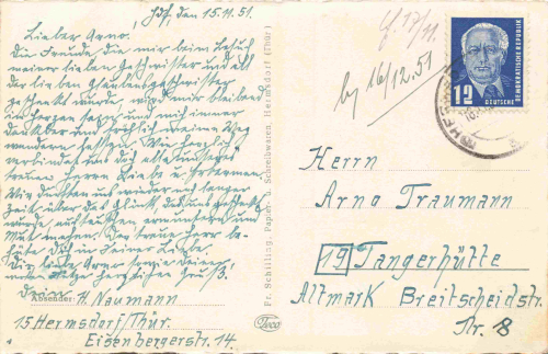 07629 Hermsdorf Thüringen Bahnhofstrasse o 1951