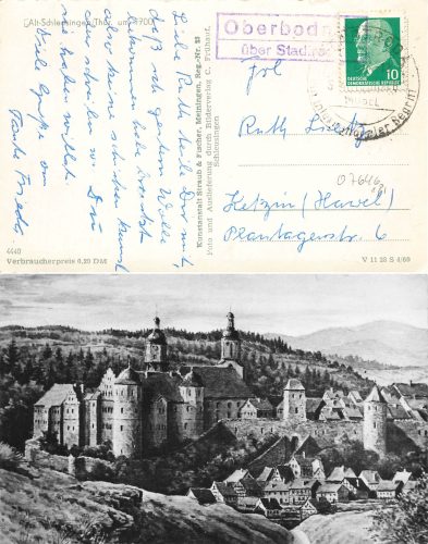 07646 Oberbodnitz country postmark o approx. 1960