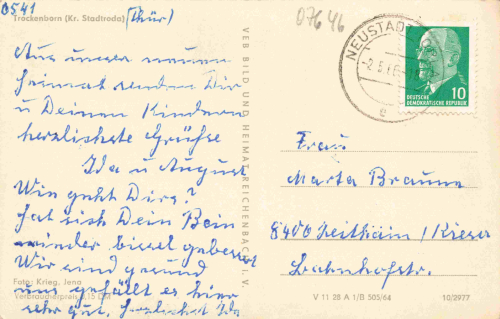 07646 Trockenborn Thüringen o 1966