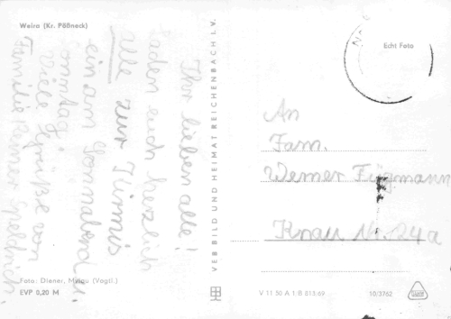 07806 Weira Thüringen o 1969