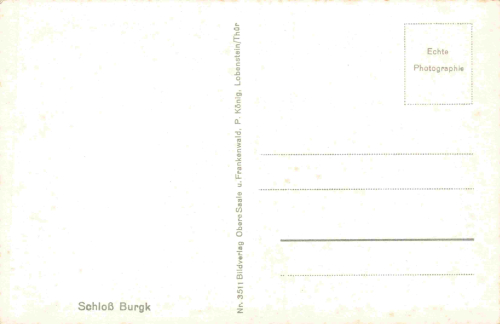 07907 Burgk Saale Schleiz Schloss * um 1950