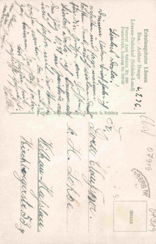 07909 Lössau Schleiz Erholungsheim Arthur Bunge o 1936