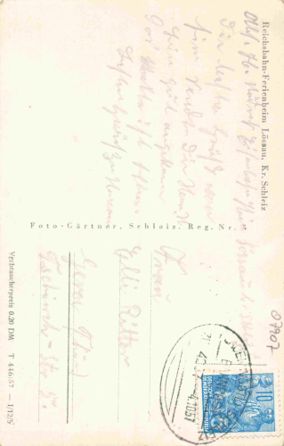 07909 Lössau Schleiz Reichbahn Ferienheim o 1957