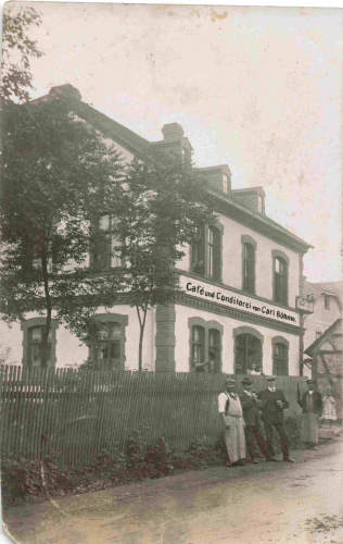07926 Gefell Vogtland Cafe und Conditorei Carl Böhme Echtfotokarte o 1910