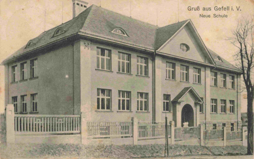 07926 Gefell Vogtland neue Schule o 1914