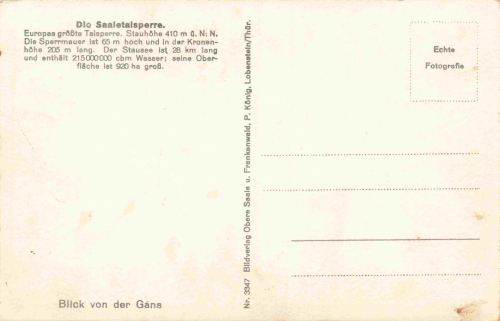 07929 Bleiloch-Saaletalsperre * um 1940