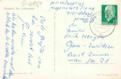 07929 Roppisch Fröhlichs Gasthaus o 1964