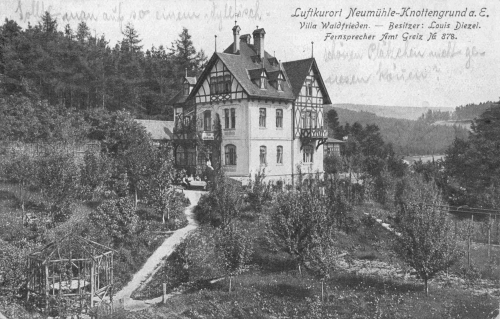 07973 Neumühle Elster Knottengrund Villa Waldfrieden o 1918