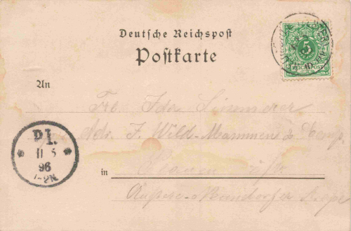 07973 Neumühle Elster Gruss aus Litho o 1896