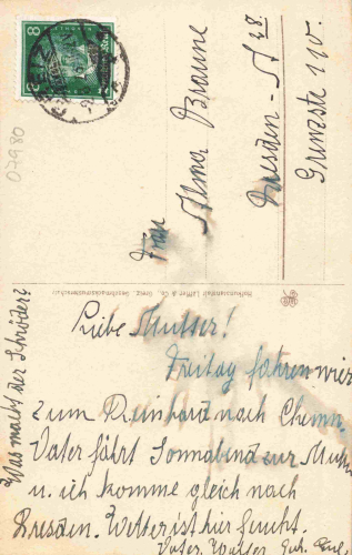 07980 Berga Elster Grimms Lokal o 1928