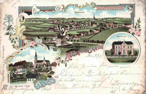 07987 Hermannsgrün Gruss aus... Litho o 1903