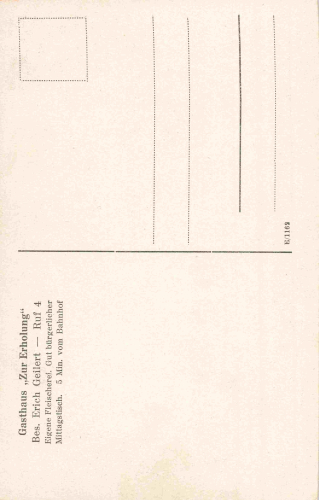 07987 Teichwolframsdorf Hagenberg Gasthof "zur Erholung" * um 1930