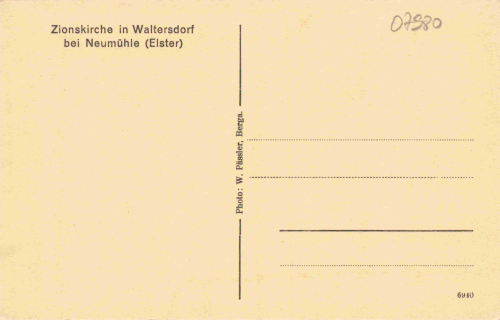07987 Waltersdorf Mohlsdorf-Teichwolframsdorf Zionskirche * um 1930
