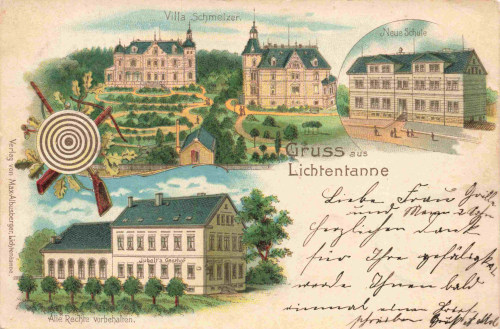 08115 Lichtentanne Jubelt's Gasthof Litho o 1902