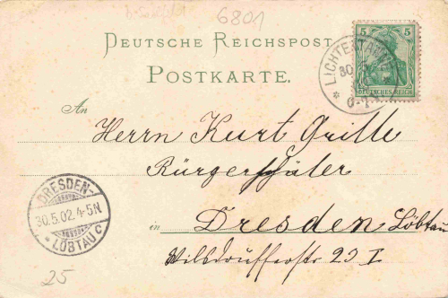 08115 Lichtentanne Jubelt's Gasthof Litho o 1902