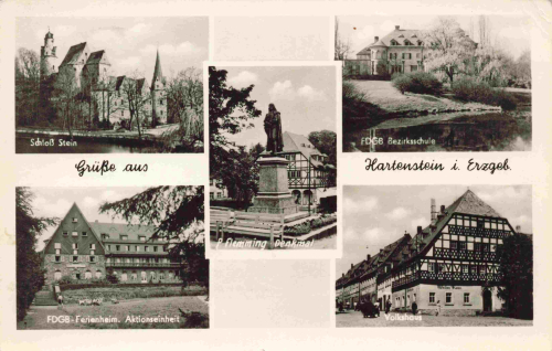 08118 Hartenstein Erzgebirge Mehrbildkarte o 1964