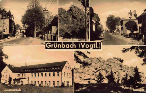 08223 Grünbach Vogtland Mehrbildkarte o 1963