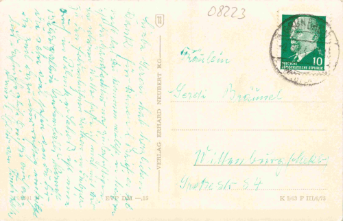 08223 Grünbach Vogtland Mehrbildkarte o 1963
