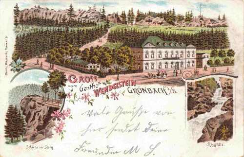 08223 Grünbach Vogtland Gasthof Wendelstein o 1902