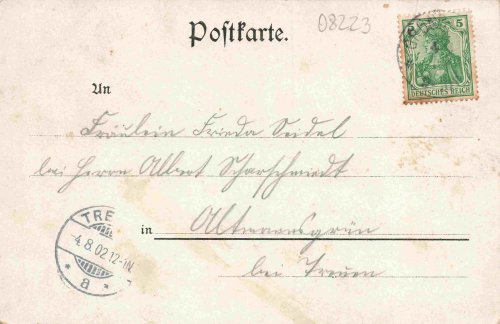 08223 Grünbach Vogtland Gasthof Wendelstein o 1902