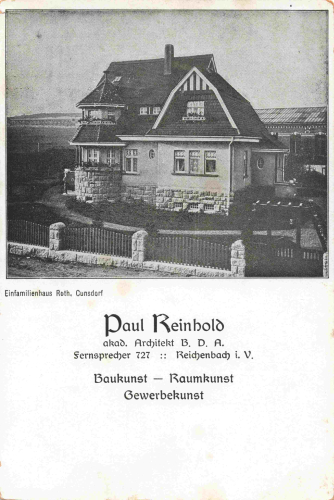 08568 Cunsdorf – Single-family house – Architect Paul Reinhold Reichenbach – c. 1930