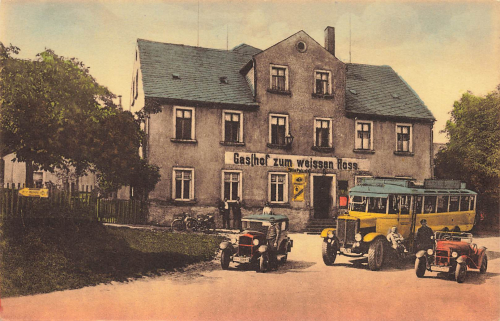Claussnitz Gasthaus Zum weissen Ross  *ca.1915