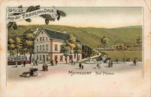 09337 Meinsdorf Callenberg Tannenmühle Litho o 1906
