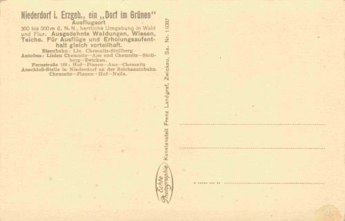 09366 Niederdorf Erzgebirge (Sachsen) * um 1940