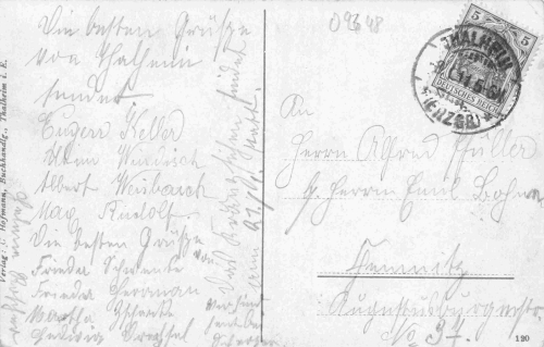 09380 Thalheim Erzgebirge Zwönitzthal mit Paradies o 1911