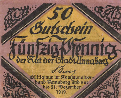 09456 Annaberg Notgeldschein 1919