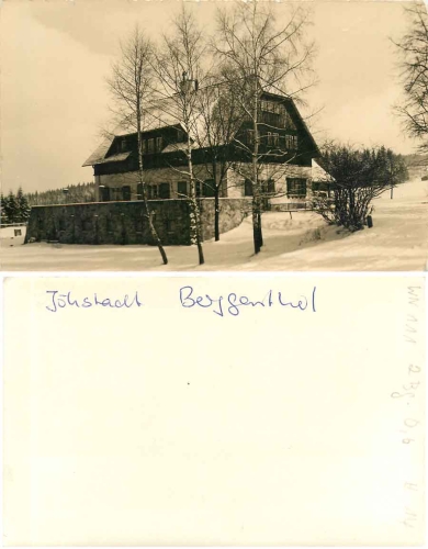 09477 Joehstadt Gasthaus Berghof real photo around 1960 Hanich ON