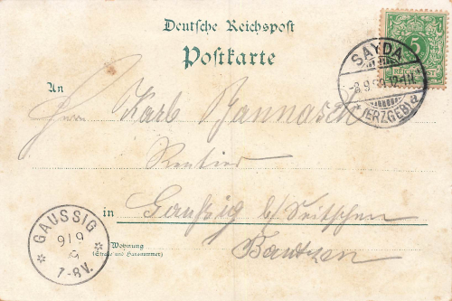 09526 Pfaffroda Erzgebirge Farbwarenhandlung Krause Litho o 8.9.1899