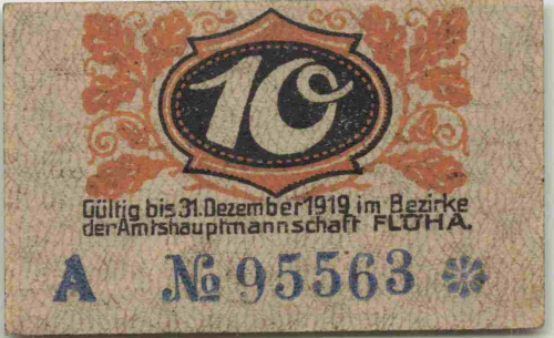 09557 Floeha Sachsen Notgeldschein 1919