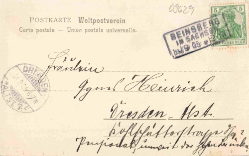 09629 Oberreinsberg Sachsen Schloss o 1905
