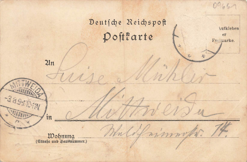 09661 Hainichen Postamt Litho o 1899