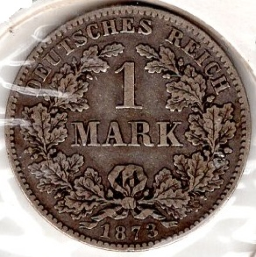 1 Mark 1873 B Silbermünze Kaiserreich